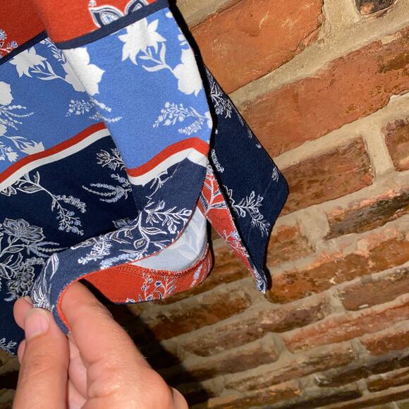 J. Jill Wearever Pottery Vine Jacobean Layering Floral Tank Top Size XS Petite - Picture 7 of 8